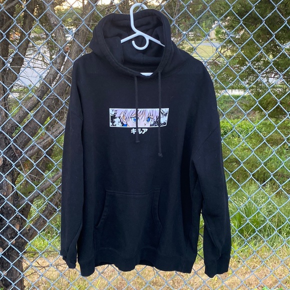 Hypland x hunter x hunter killua eye black tie dye hoodie Clearance